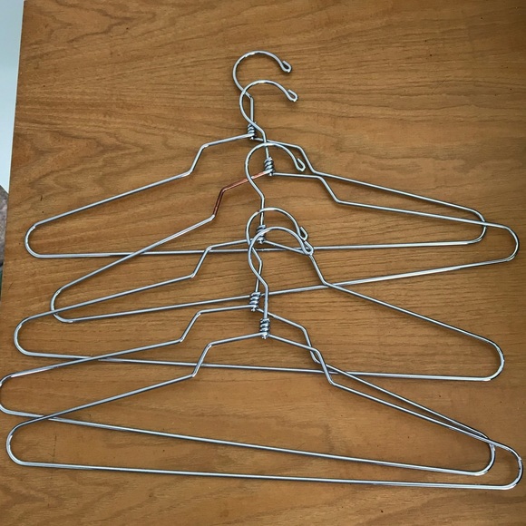 Set of 5 Container Store Silver Hangers - Picture 2 of 4
